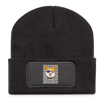 Corgi avec lunettes de soleil Etats-Unis Amour des chiens - Beanie recyclé à patch - charbon - Devant