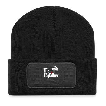 Le Dogfather - chien de race de chien chien de chien - Beanie recyclé à patch - noir - Devant