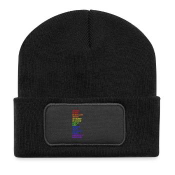 La science est réelle - LGBT - Beanie recyclé à patch - noir - Devant