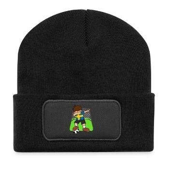Sweden Soccer Ball Dabbing Kid Swedes Football - Recycled Patch Beanie - black - Front