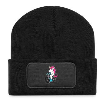 Unicorn Riding T-Shirt Cycliste Magique - Beanie recyclé à patch - noir - Devant