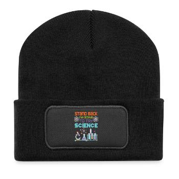 Stand back i'm going to try Science - Beanie recyclé à patch - noir - Devant