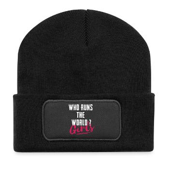 Who Runs The World ? T-shirt - Beanie recyclé à patch - noir - Devant
