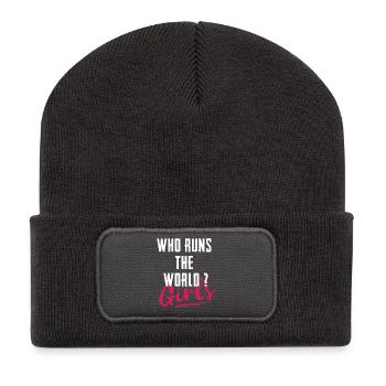Who Runs The World ? T-shirt - Beanie recyclé à patch - charbon - Devant