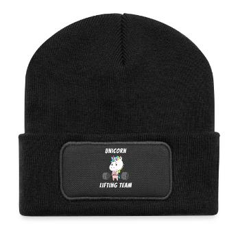 Unicorn Training Team Women Workout Gym Fitness - Recycled Patch Beanie - black - Front