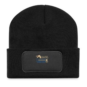 Logging Needing Wood Funny Logger - Recycelte Patch Beanie - Schwarz - Vorne