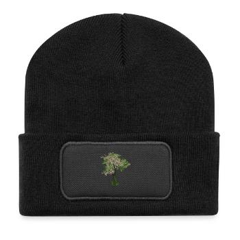 Cherry tree nature blossom spring Japan - Recycled Patch Beanie - black - Front