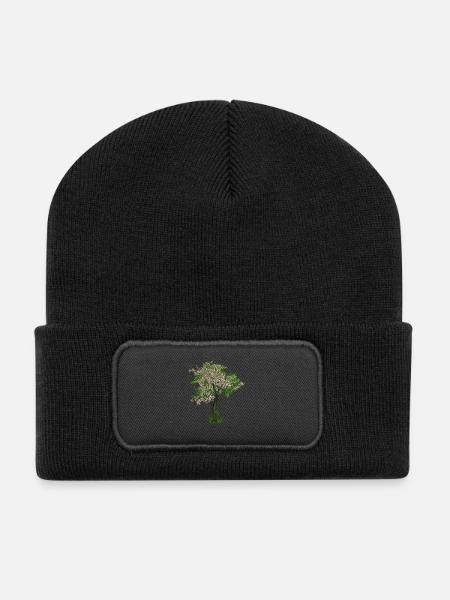 Cerisier nature fleur printemps Japon - Beanie recyclé à patch - noir
