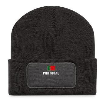 Portugal fans maillot de football Portugais fans - Beanie recyclé à patch - charbon - Devant