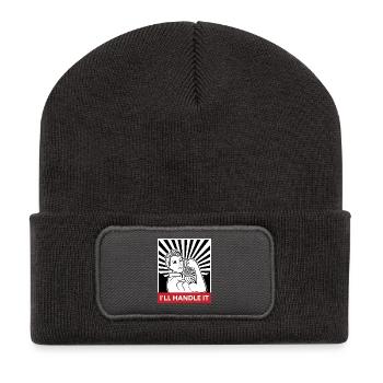 girl Power - Beanie recyclé à patch - charbon - Devant