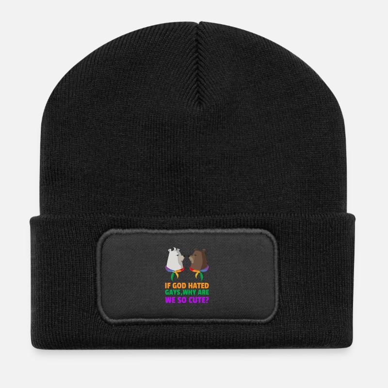 Homosexualité gay égalité - Beanie recyclé à patch - noir
