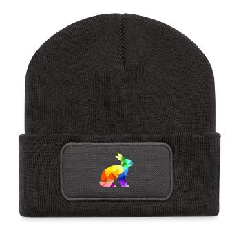 lièvre - Beanie recyclé à patch - charbon - Devant