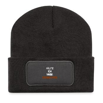 DÜNNSCHISS - STINKER - DURCHFALL - SCHEIßE - Recycelte Patch Beanie - Dunkelgrau - Vorne