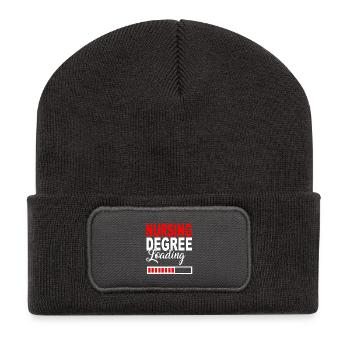 Nursing Degree Loading Geschenk T-Shirt Ausbildung - Recycelte Patch Beanie - Dunkelgrau - Vorne