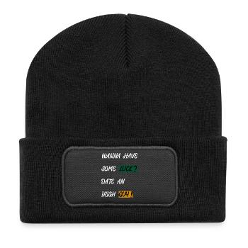 IRLANDE - CHANCE - RENCONTRE - SIMPLE - Beanie recyclé à patch - noir - Devant