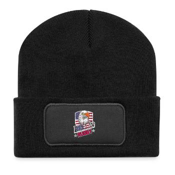 USA Rugby Vintage - Recycled Patch Beanie - black - Front