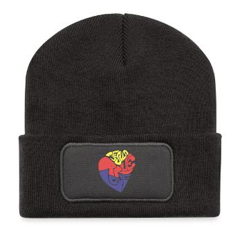 vrai amour Jésus - Beanie recyclé à patch - charbon - Devant