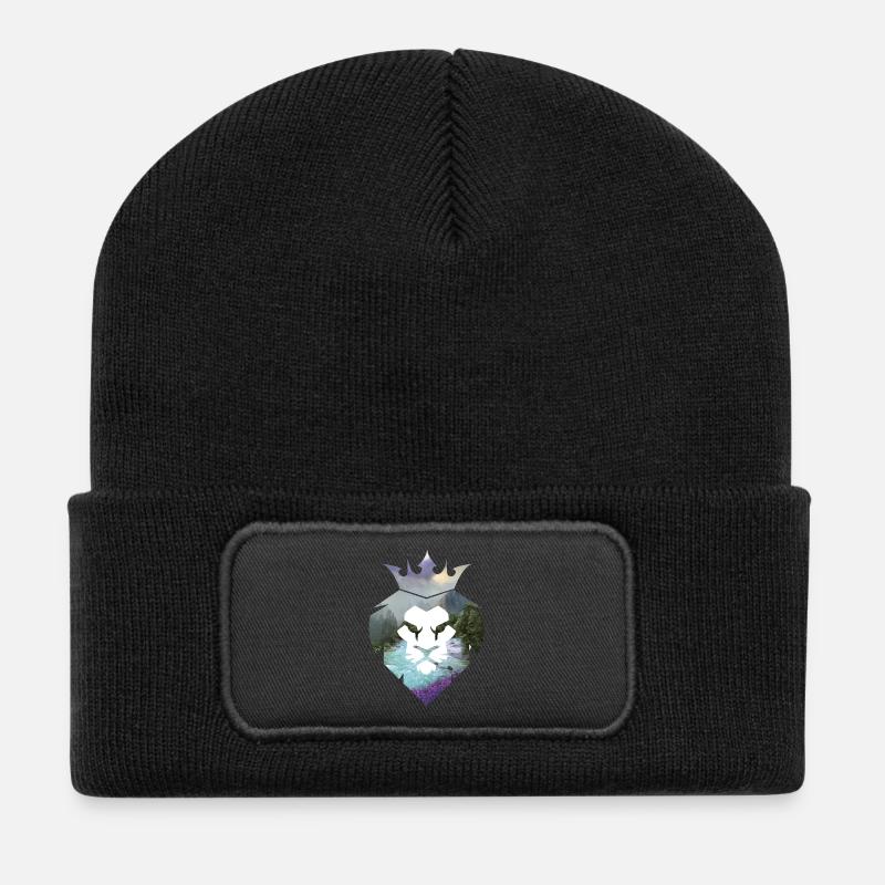 lion - Recycled Patch Beanie - black