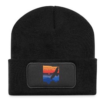 Isaiah 40:31 / Bible verse - Recycled Patch Beanie - black - Front