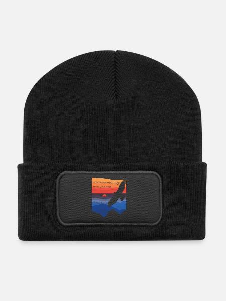 Jesaja 40,31 / Bibelvers - Recycelte Patch Beanie - Schwarz