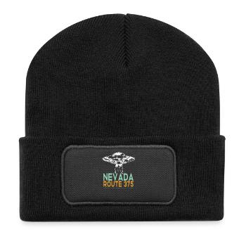 UFO Nevada Route 375 Extraterrestrial Highway - Recycled Patch Beanie - black - Front