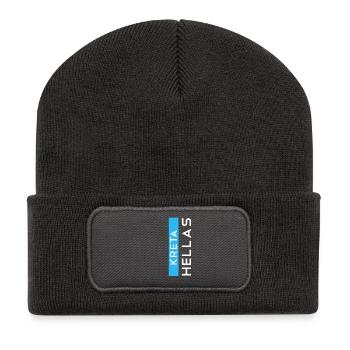 Traditionelles Kreta Souvenir T-Shirt - Recycelte Patch Beanie - Dunkelgrau - Vorne
