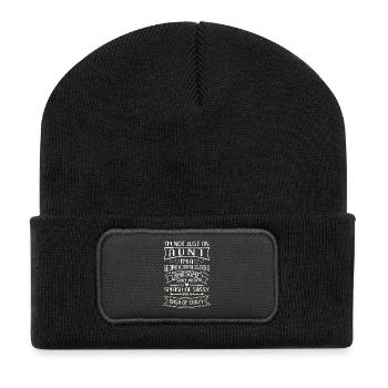 I'm not just an Aunt Splash of Sassy - Recycelte Patch Beanie - Schwarz - Vorne