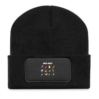 Nerd des oiseaux - Beanie recyclé à patch - noir - Devant