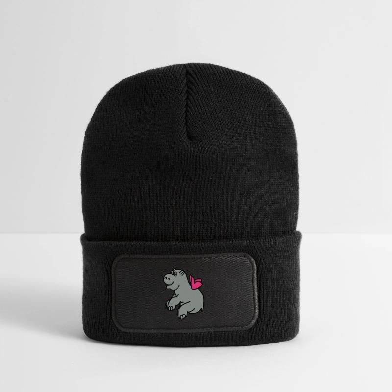 Fliegendes Nilpferd Recycelte Patch Beanie