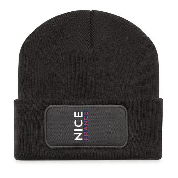 Nizza Frankreich Nice France - Recycled Patch Beanie - dark grey - Front