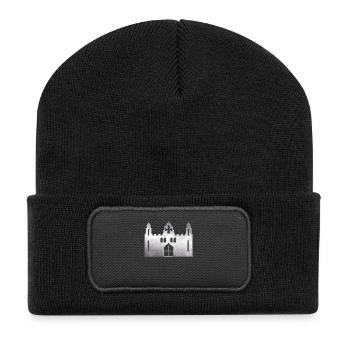 monastère - Beanie recyclé à patch - noir - Devant