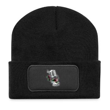 music - Recycled Patch Beanie - black - Front