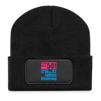 I'm not 50 years - Recycled Patch Beanie - black - Front