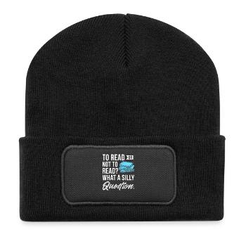 livres - Beanie recyclé à patch - noir - Devant