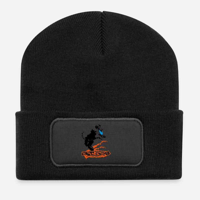 Disc Dog - Beanie recyclé à patch - noir
