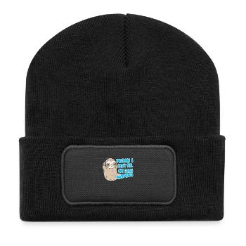 Sloth gift - Recycled Patch Beanie - black - Front