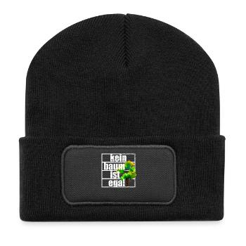 Pas d’arbre Est Peu importe le changement climatique Changement climatique Forêt - Beanie recyclé à patch - noir - Devant
