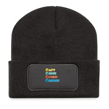 Anime - Recycled Patch Beanie - dark grey - Front