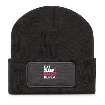 Dance and Life Motto Design - Recycled Patch Beanie - dark grey - Front