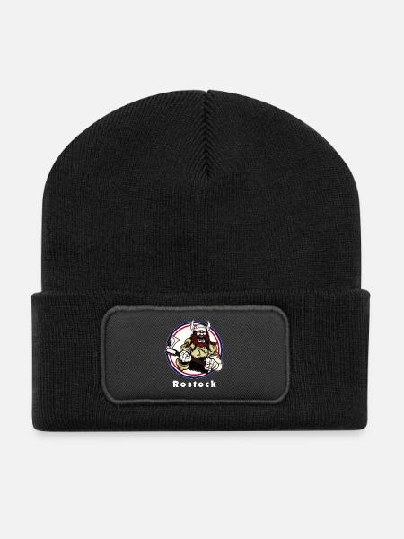 Rostocker Wikinger - Recycelte Patch Beanie - Schwarz