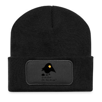 Ist das Kunst - Recycelte Patch Beanie - Schwarz - Vorne