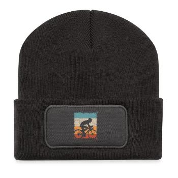 Cycling / Bicycle / Road Bike - Recycled Patch Beanie - dark grey - Front