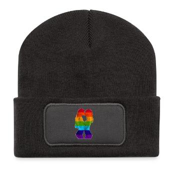 Pride Girls - Design - Beanie recyclé à patch - charbon - Devant