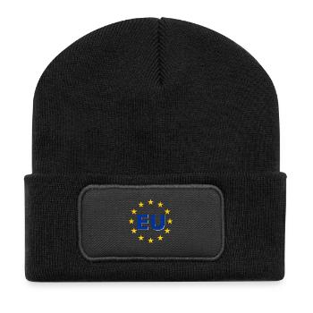 Symbole de l’UE dans l’anneau d’étoiles - Beanie recyclé à patch - noir - Devant