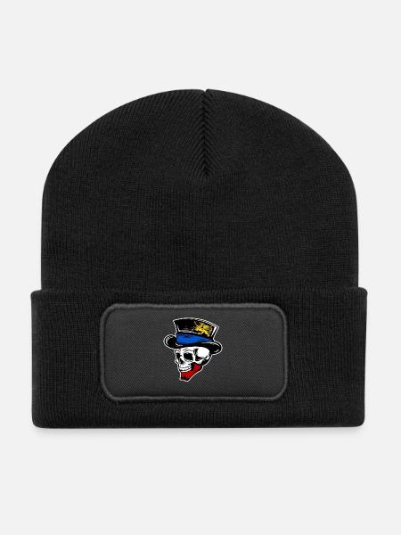Totenkopf Rostock - Recycelte Patch Beanie - Schwarz