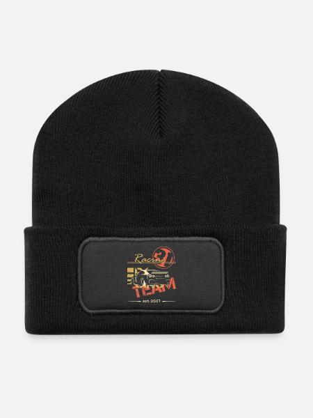 team racing gtr auto geschenkidee - Recycelte Patch Beanie - Schwarz