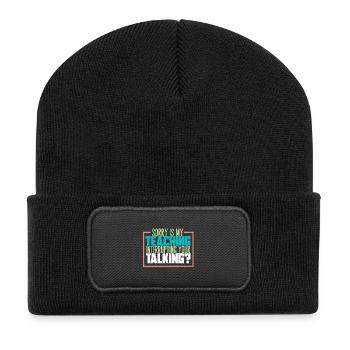 Lehren Unterrichten Stören Schüler Geschenk - Recycelte Patch Beanie - Schwarz - Vorne