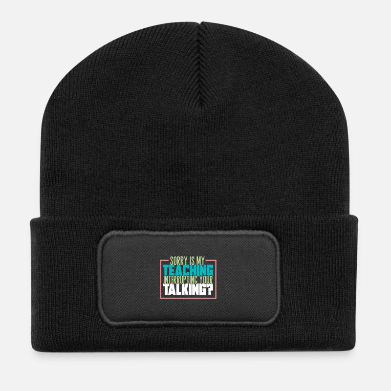 Lehren Unterrichten Stören Schüler Geschenk - Recycelte Patch Beanie - Schwarz