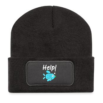 Plastic climate change environmental protection - Recycled Patch Beanie - dark grey - Front