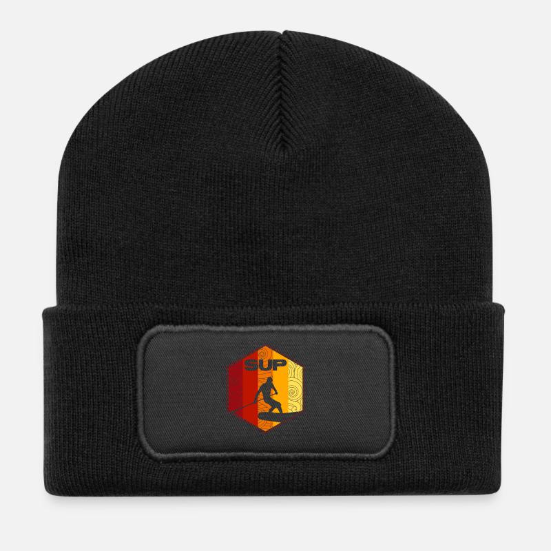 SUP Surf - Recycelte Patch Beanie - Schwarz